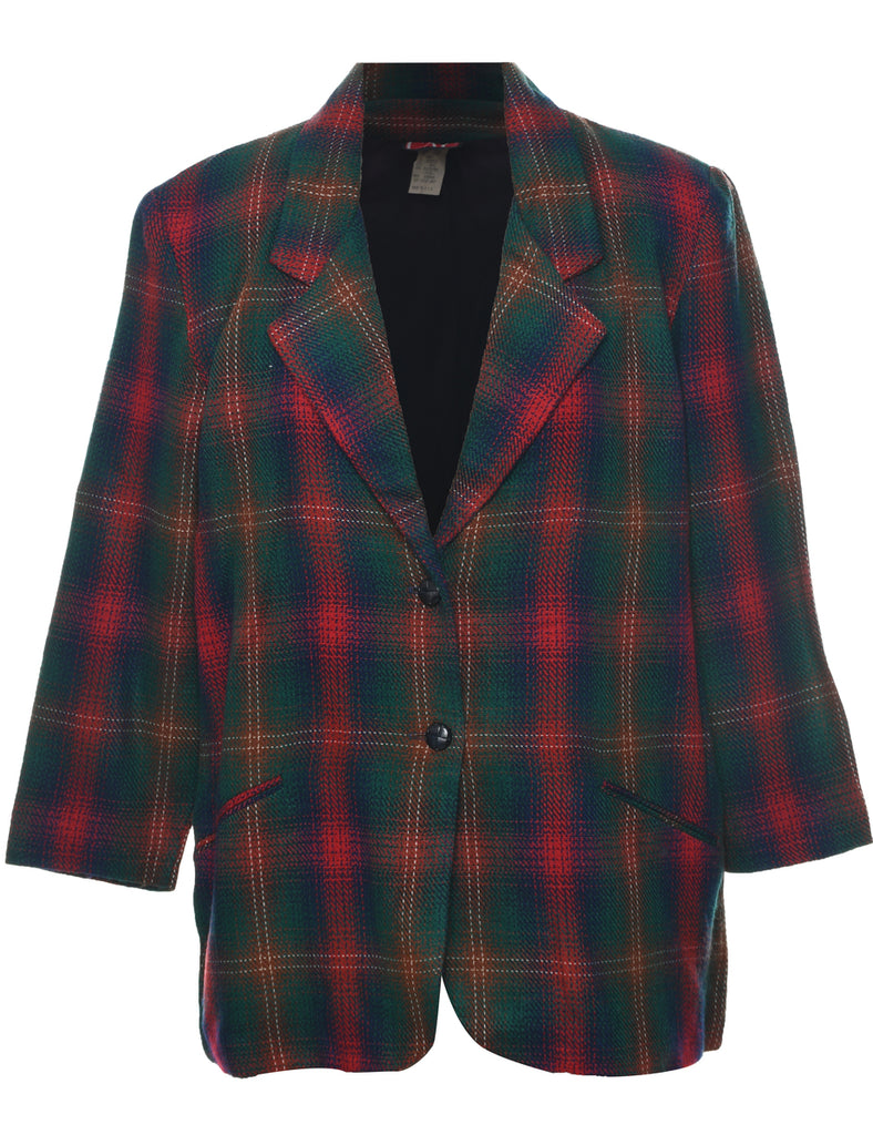 Checked Blazer - L