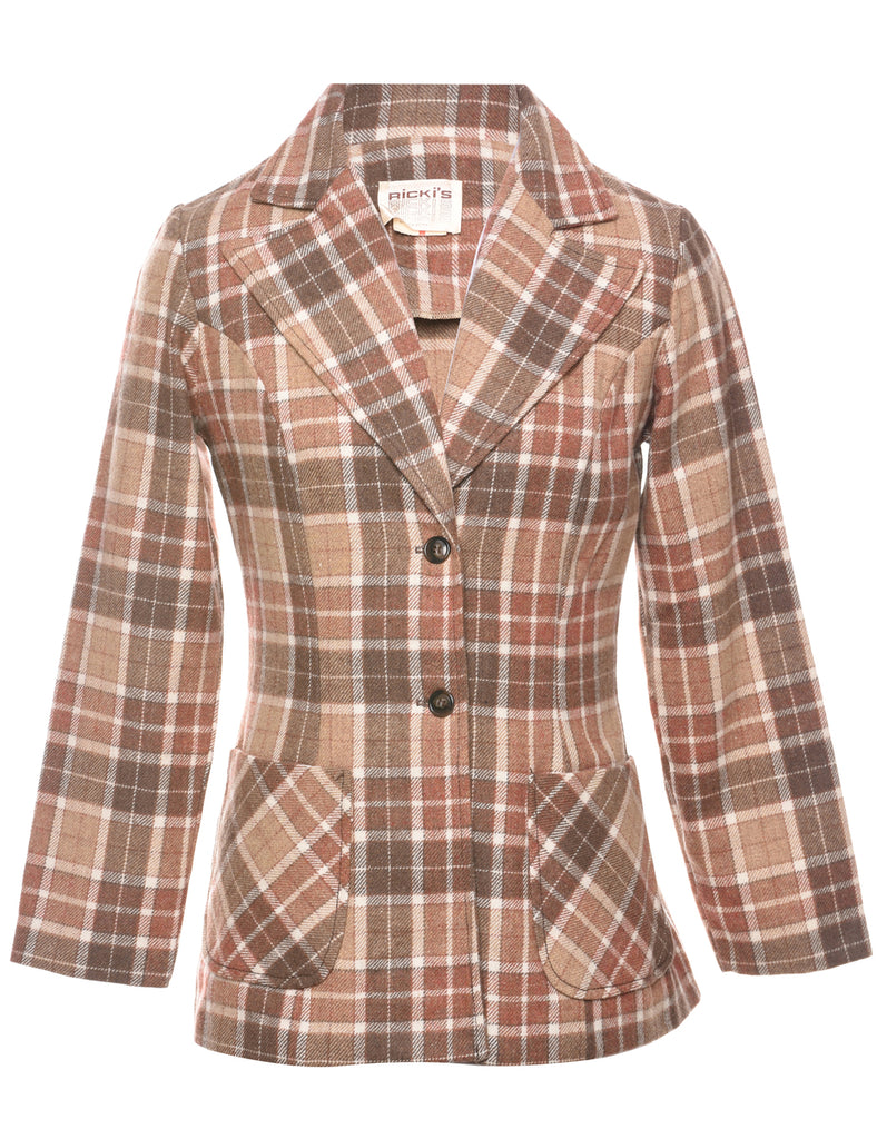 Checked Blazer - M