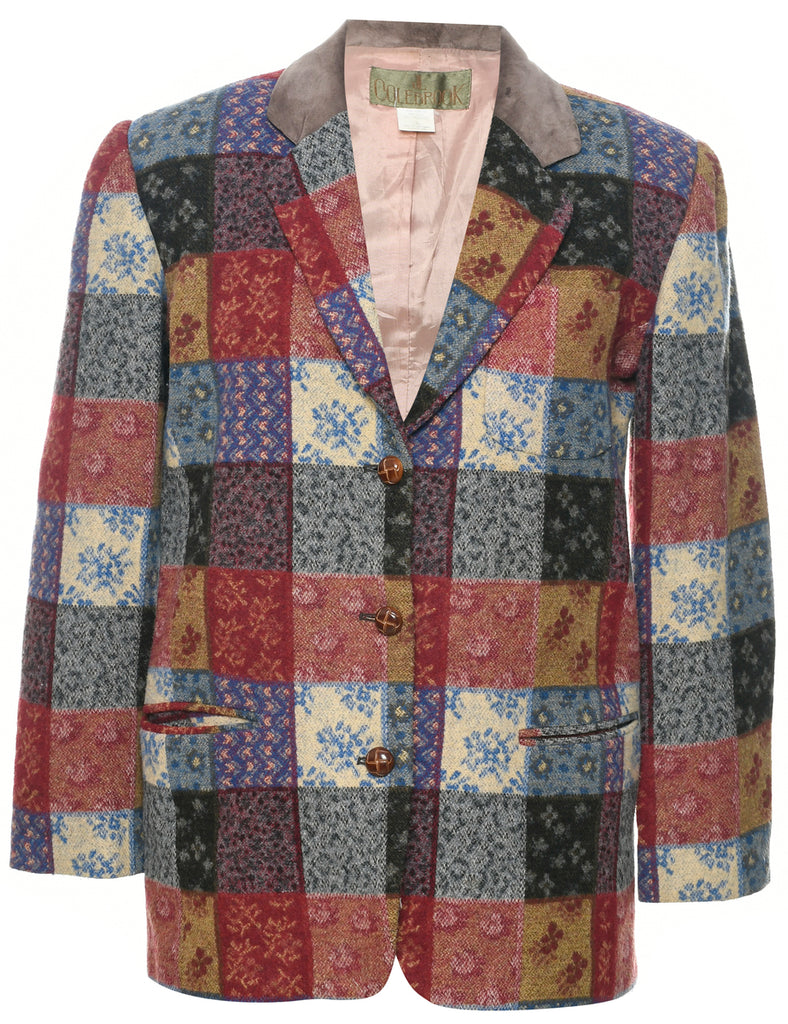 Checked Blazer - M