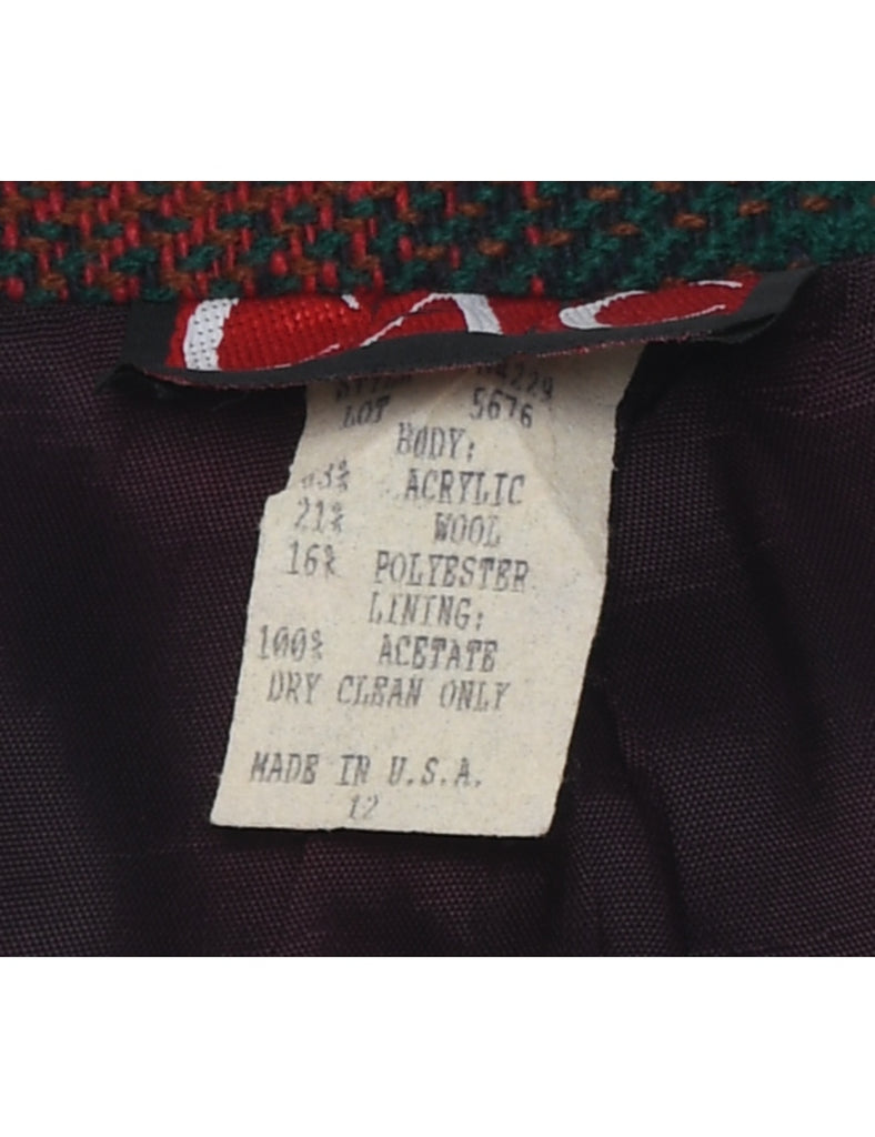 Checked Blazer - L