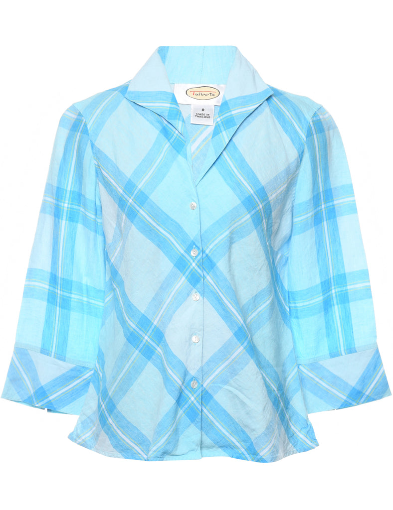 Checked Blue Shirt - M