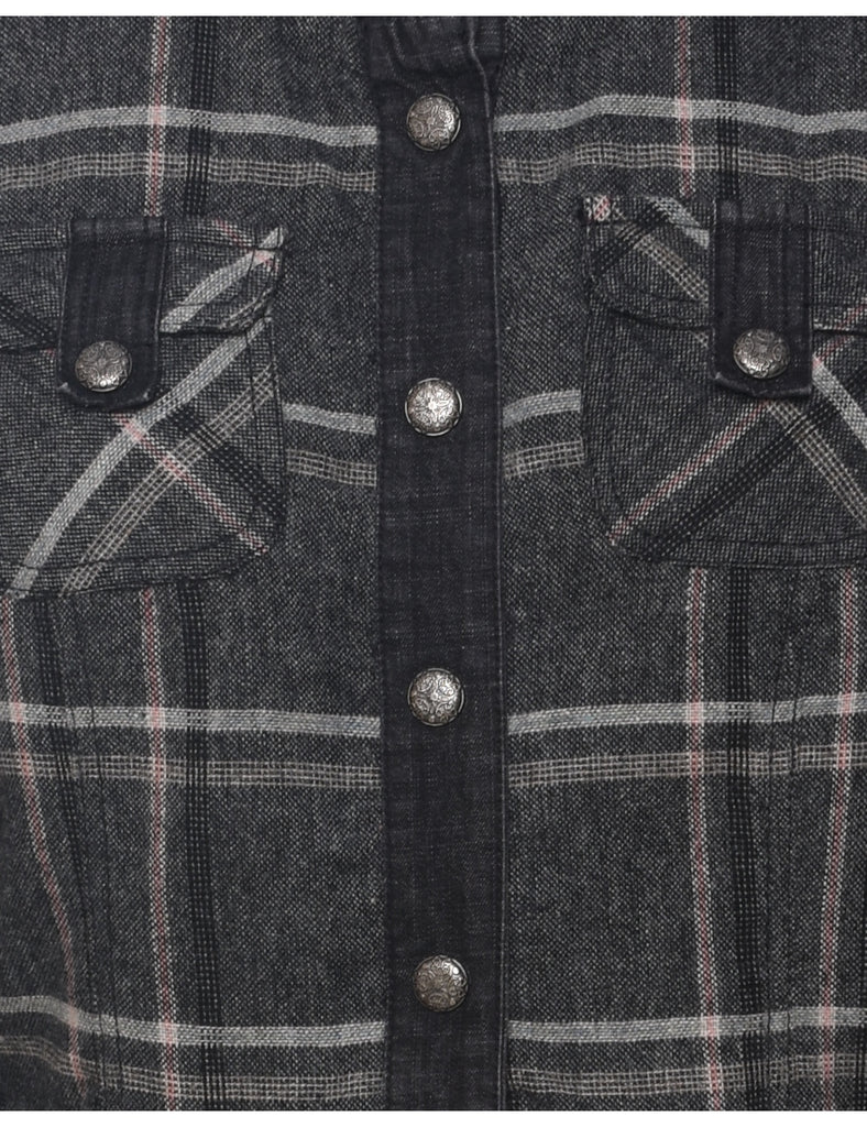 Checked Bomber Jacket - M