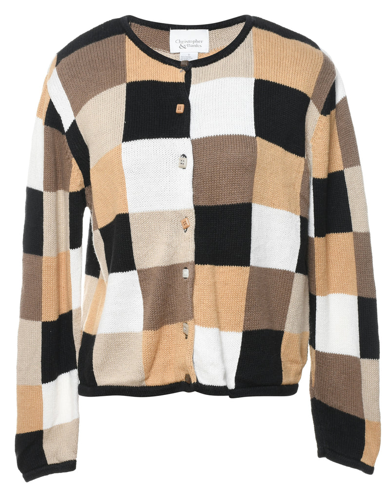 Checked Cardigan - S
