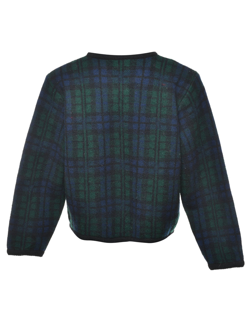 Checked Cardigan - M