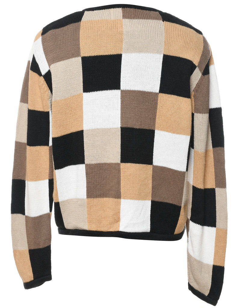 Checked Cardigan - S