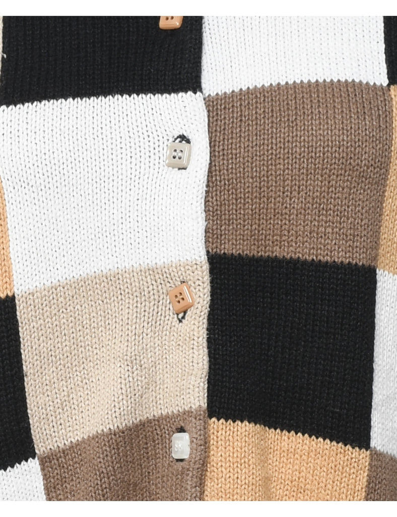 Checked Cardigan - S