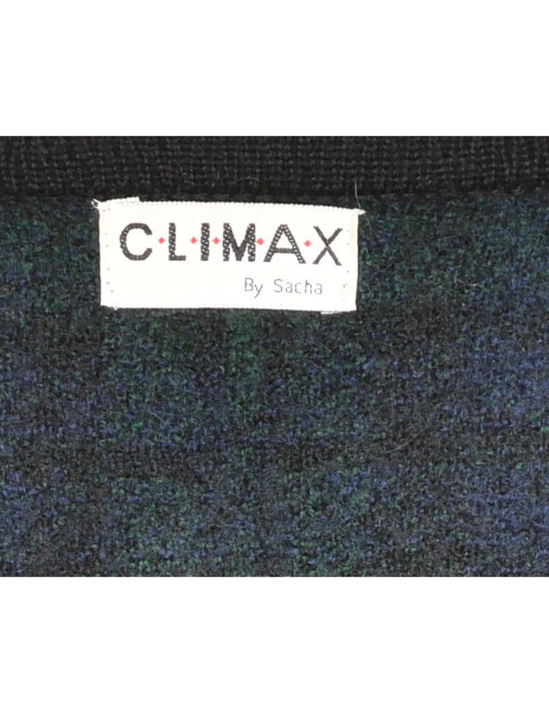 Checked Cardigan - M