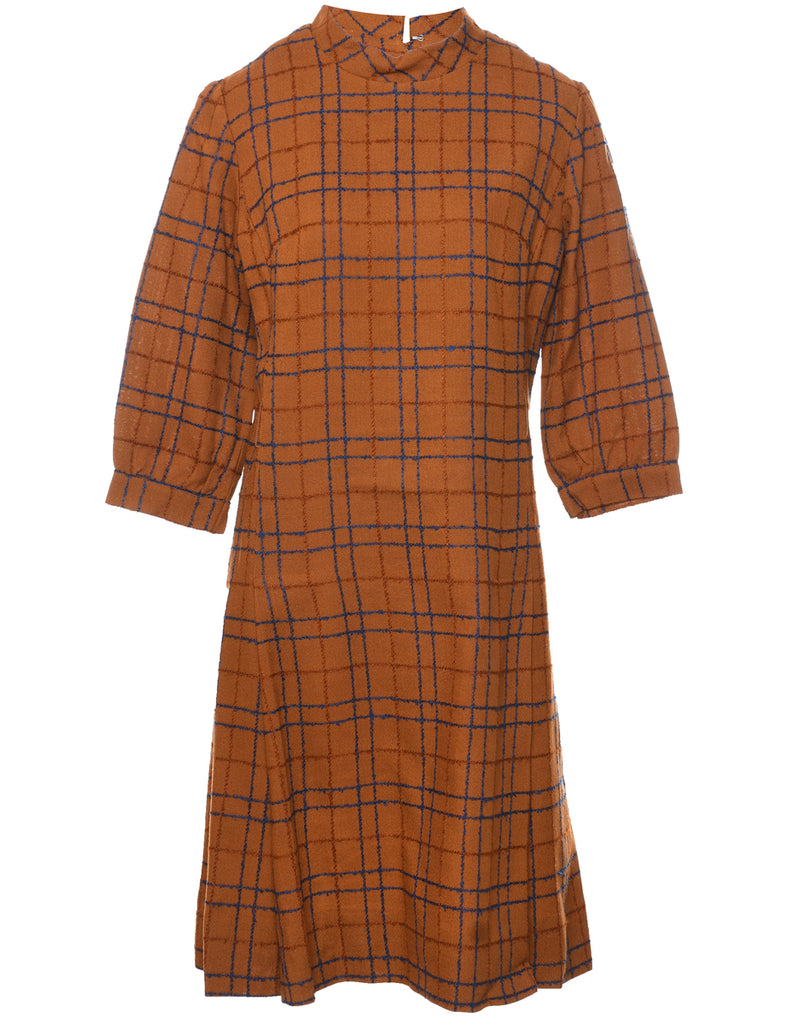 Checked Dress - M