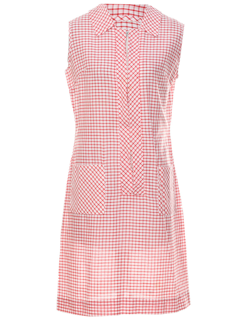 Checked Dress - L