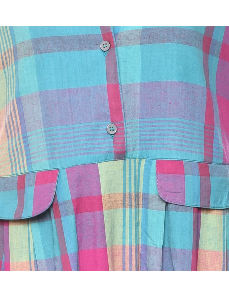 Checked Dress - M