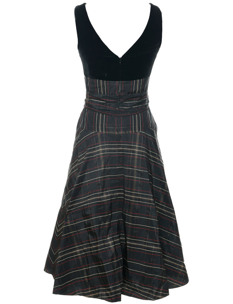 Checked Evening Dress - XS