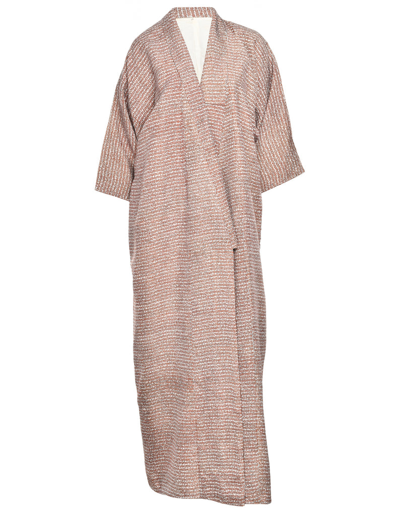 Checked Full Length Kimono - XL