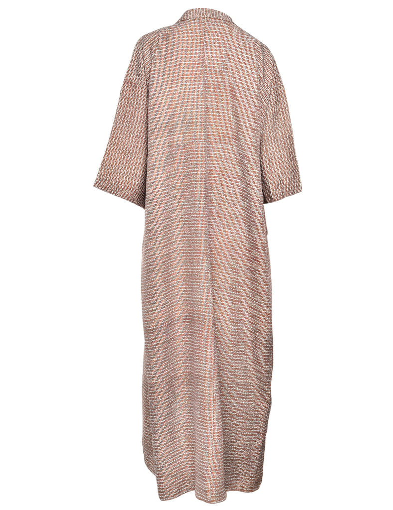 Checked Full Length Kimono - XL