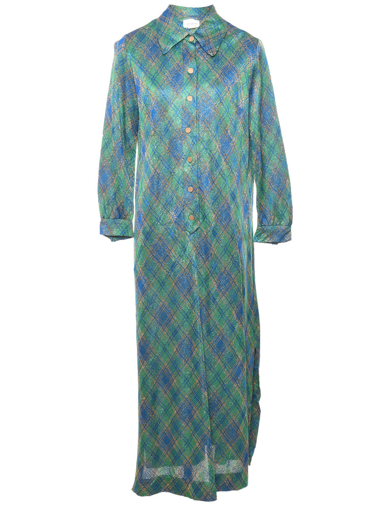 Checked Maxi Dress - L