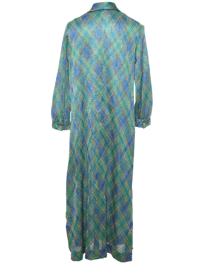 Checked Maxi Dress - L