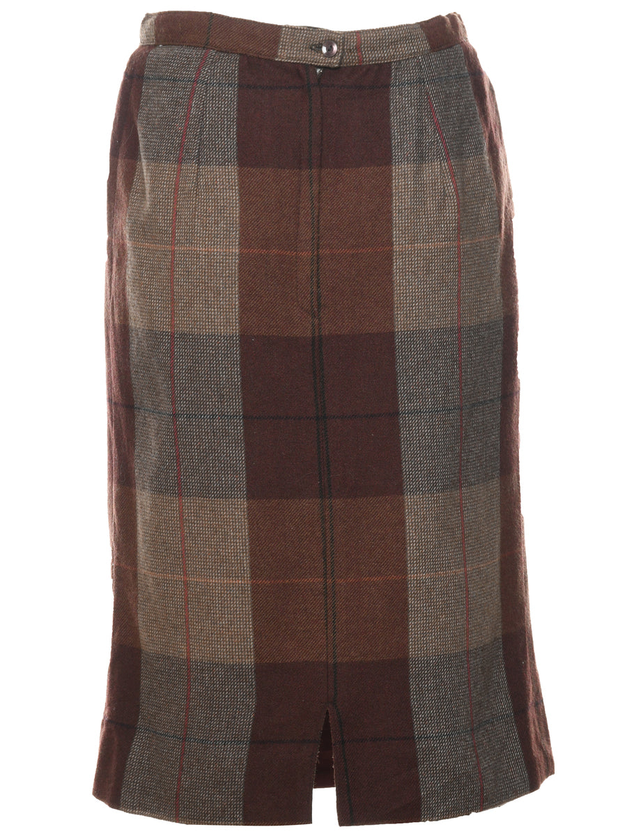 Checked maxi skirt online
