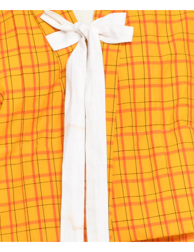 Checked Midi Length Kimono - S