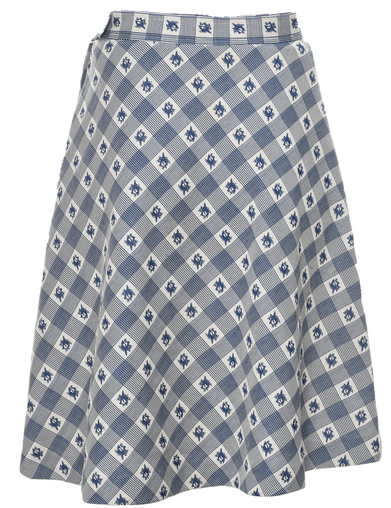 Checked Midi Skirt - S