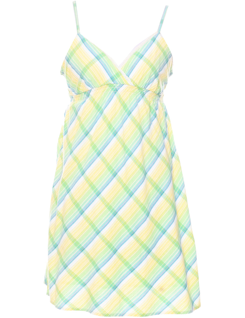 Checked Mini Dress - M