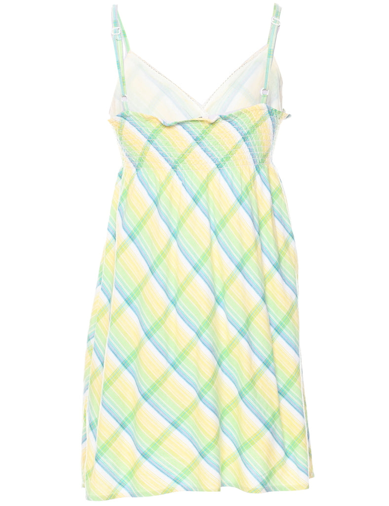 Checked Mini Dress - M