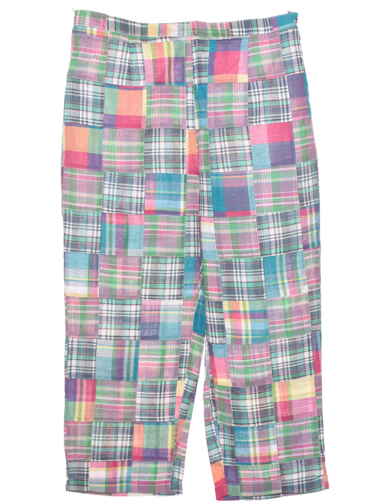 Checked Multi-colour Trousers - W33 L24