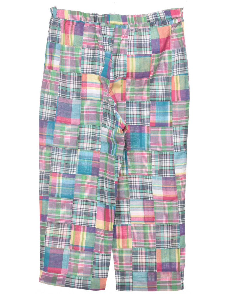 Checked Multi-colour Trousers - W33 L24