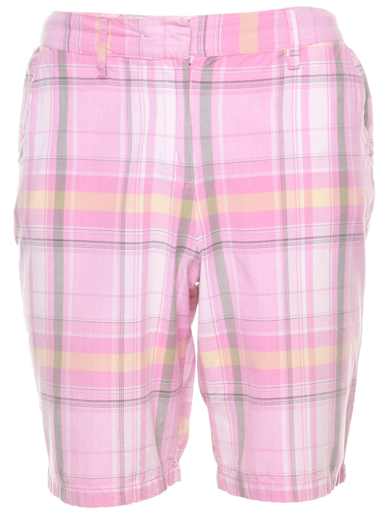 Checked Pale Pink Shorts - W30 L9