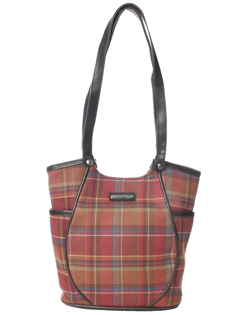 Checked Pattern Handbag - M
