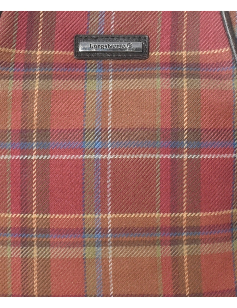 Checked Pattern Handbag - M