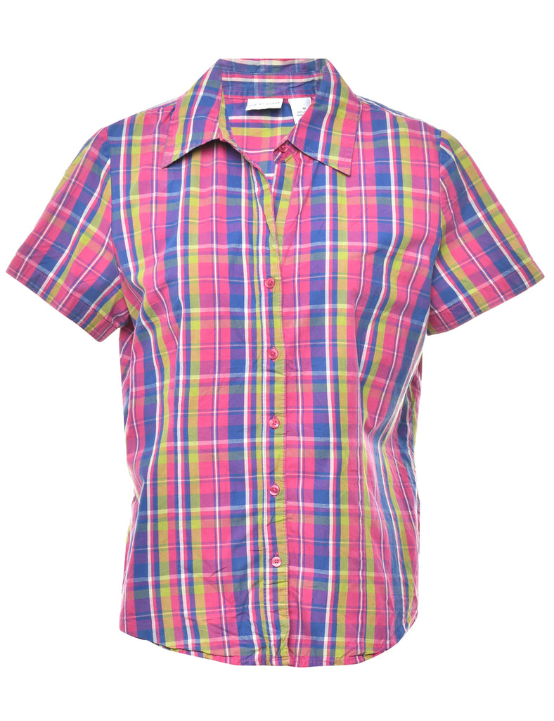 Checked Pattern Shirt - M