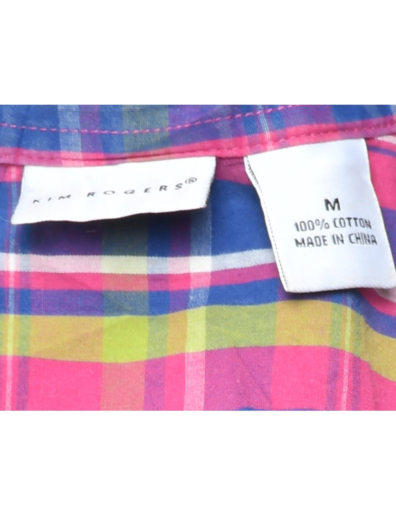 Checked Pattern Shirt - M