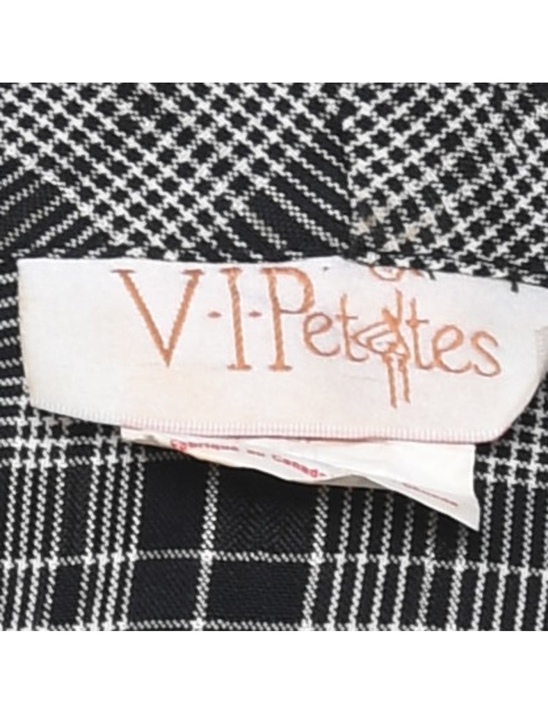 Checked Pattern Shirt Dress - L