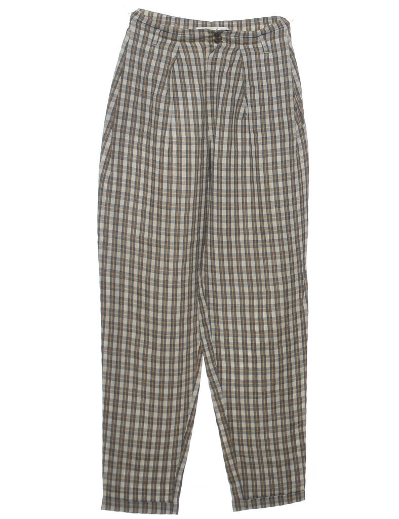 Checked Pattern Trousers - W28 L32
