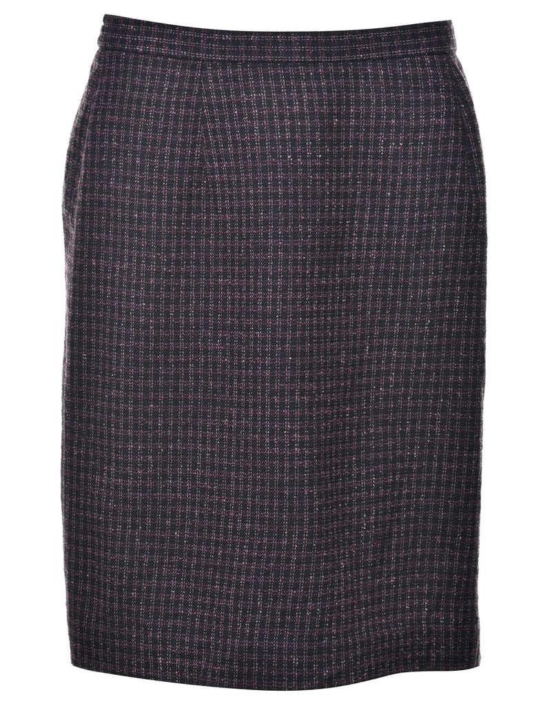 Checked Pencil Skirt - S