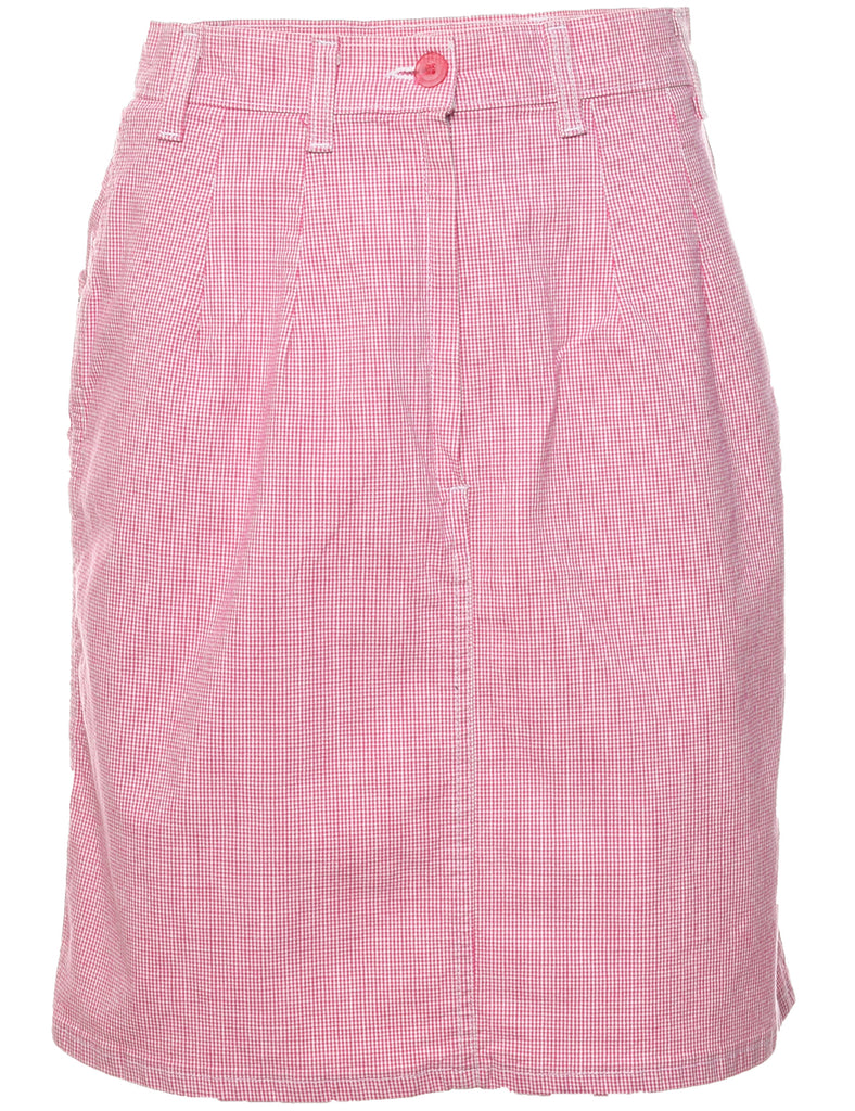 Checked Pencil Skirt - M