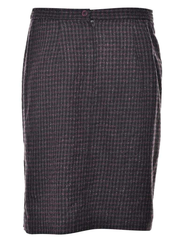 Checked Pencil Skirt - S