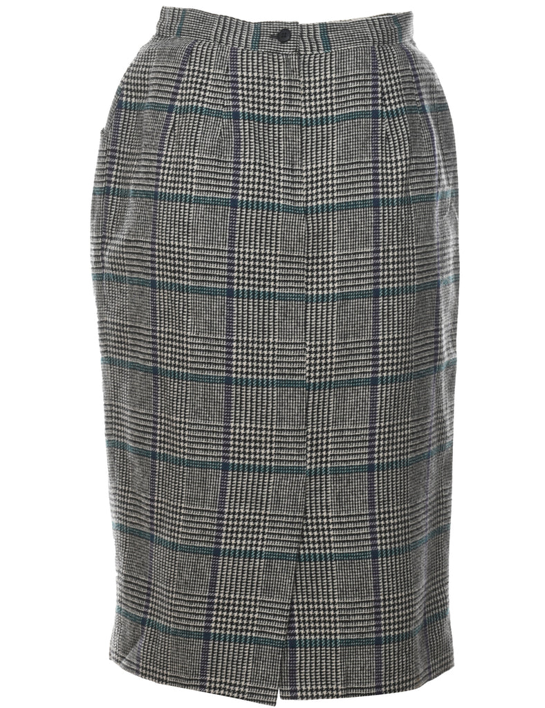 Checked Pencil Skirt - S