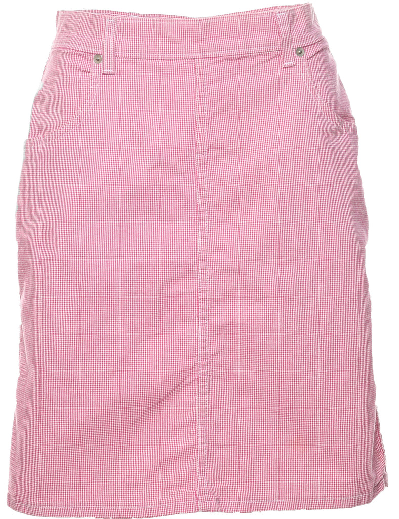 Checked Pencil Skirt - M