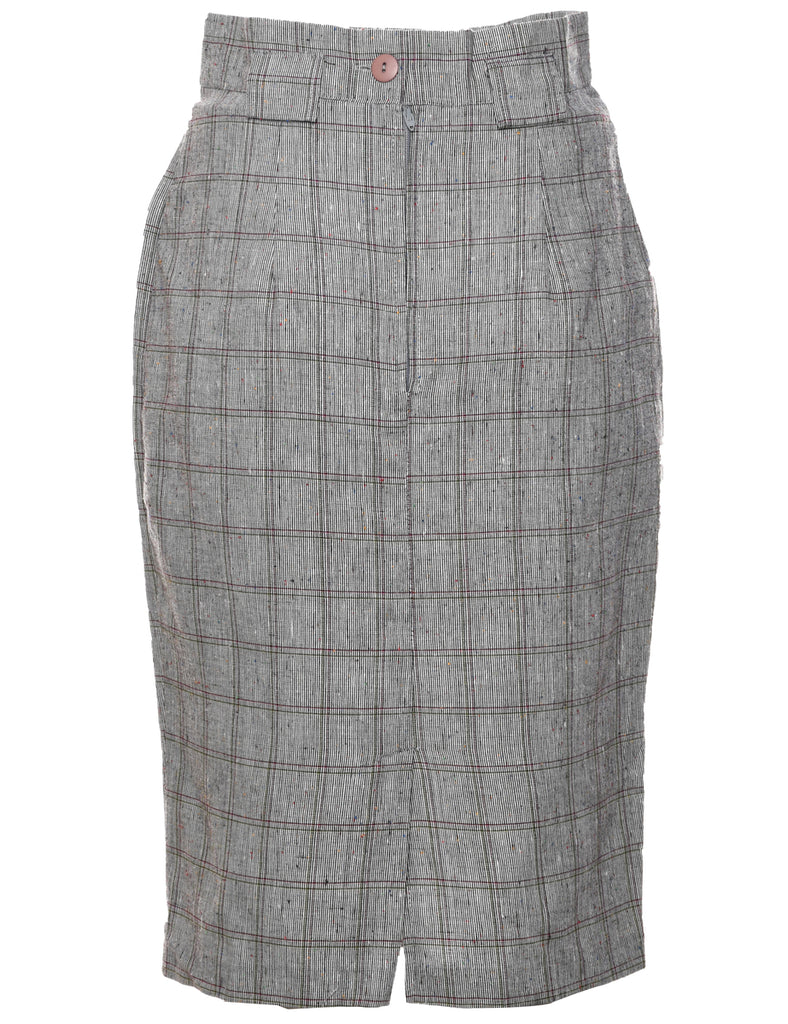 Checked Pencil Skirt - S