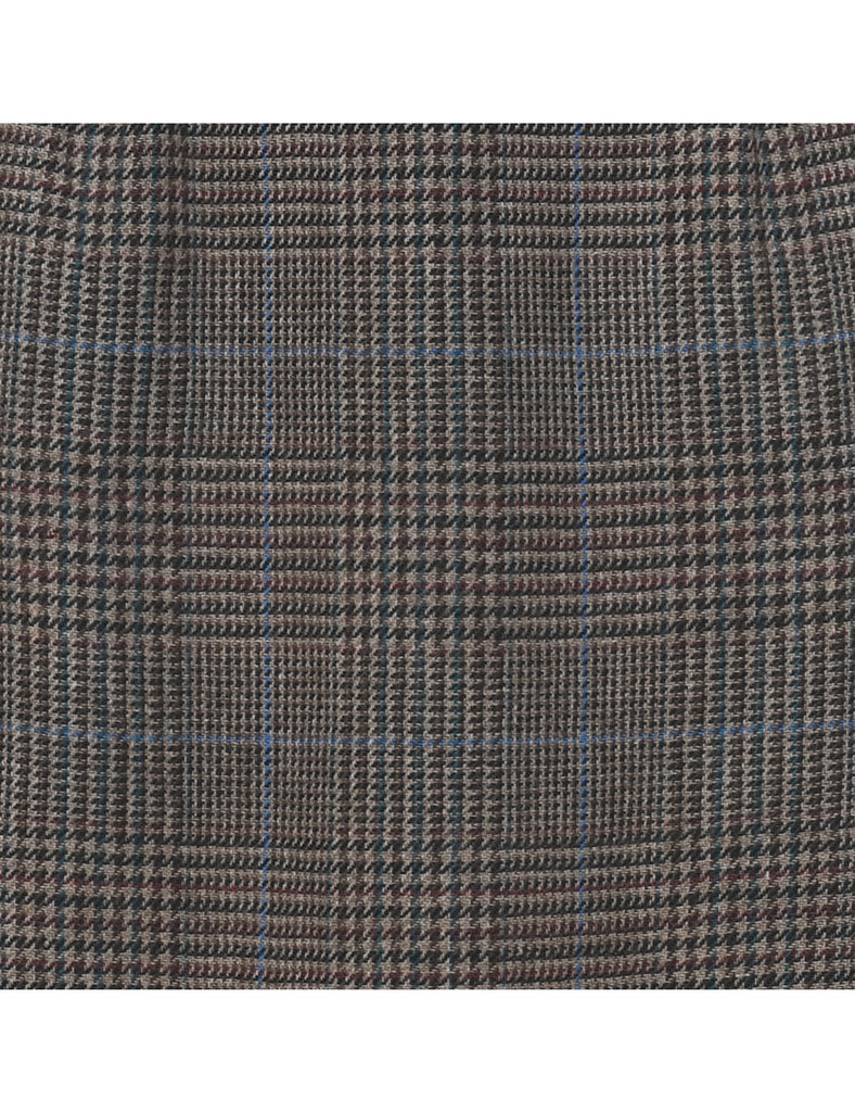 Checked Pencil Skirt - S