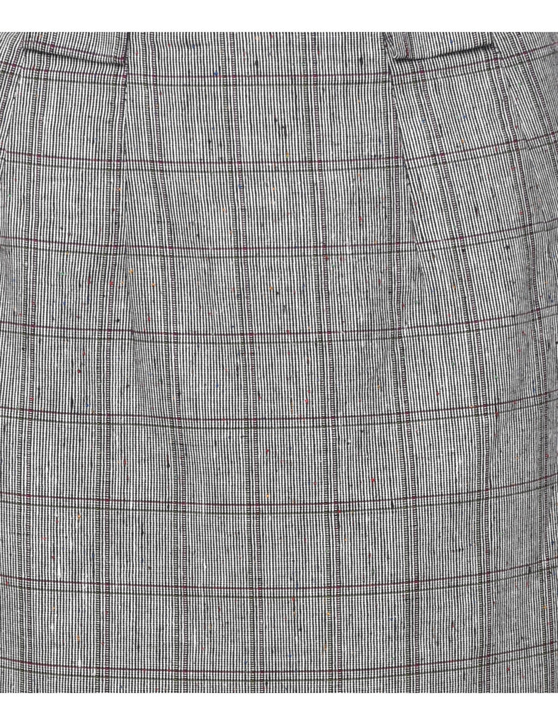 Checked Pencil Skirt - S