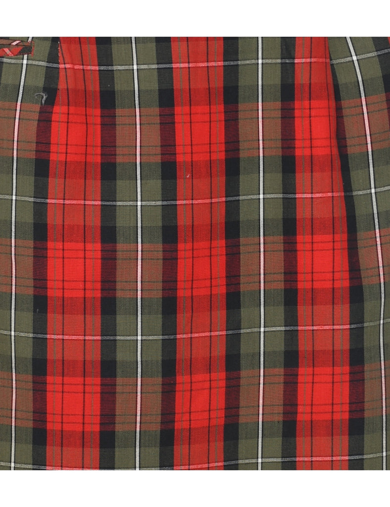 Checked Pencil Skirt - S