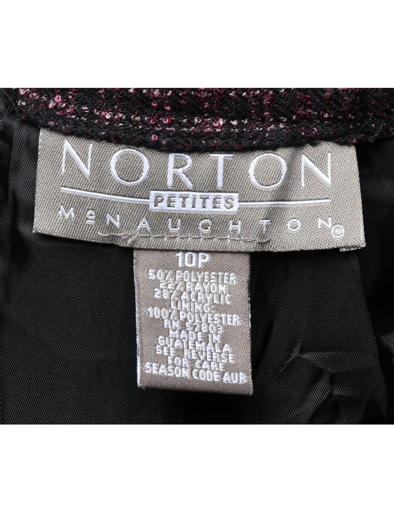 Checked Pencil Skirt - S