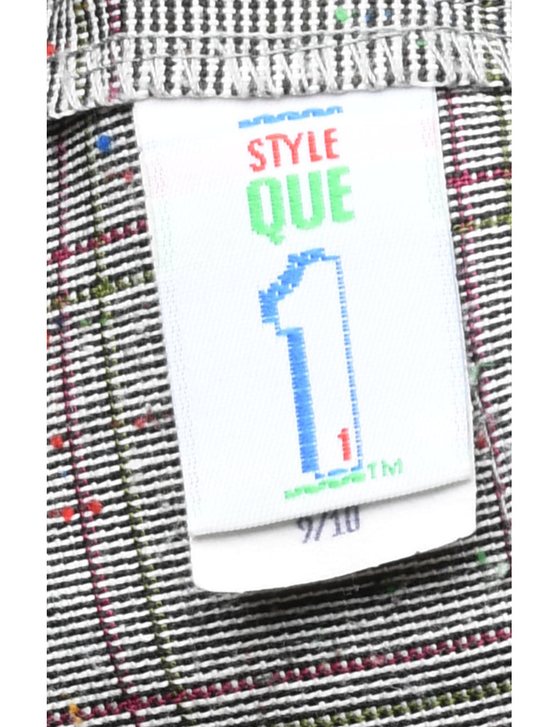Checked Pencil Skirt - S