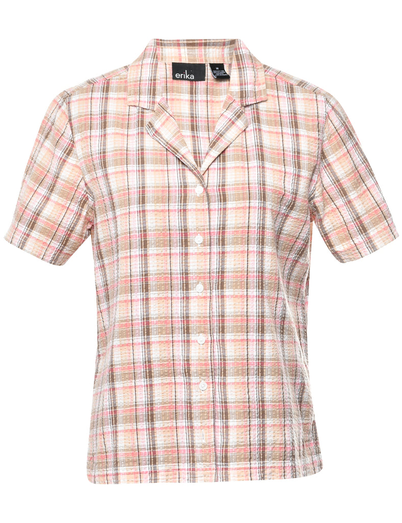 Checked Print Shirt - M