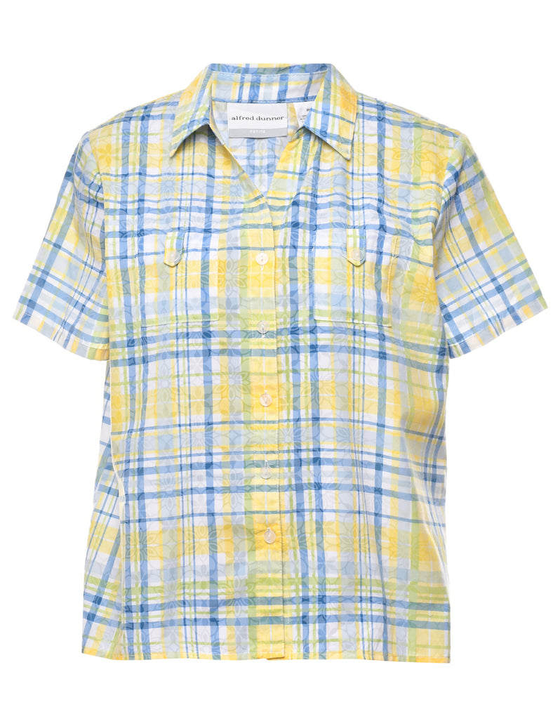 Checked Print Shirt - M