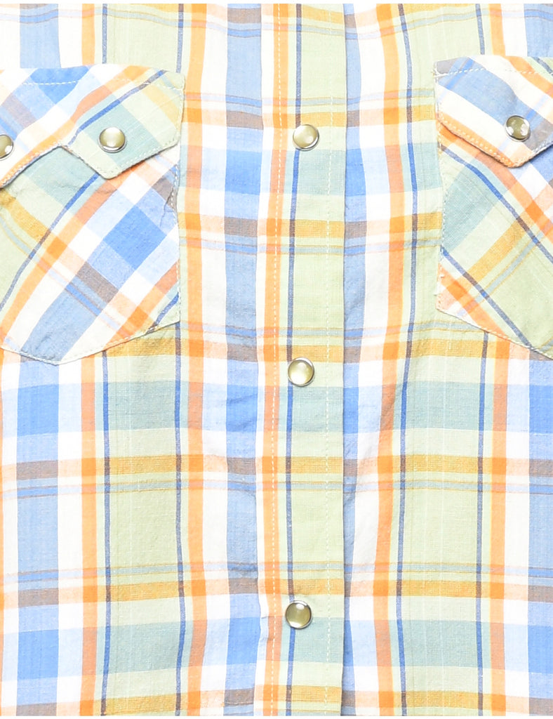 Checked Print Shirt - M