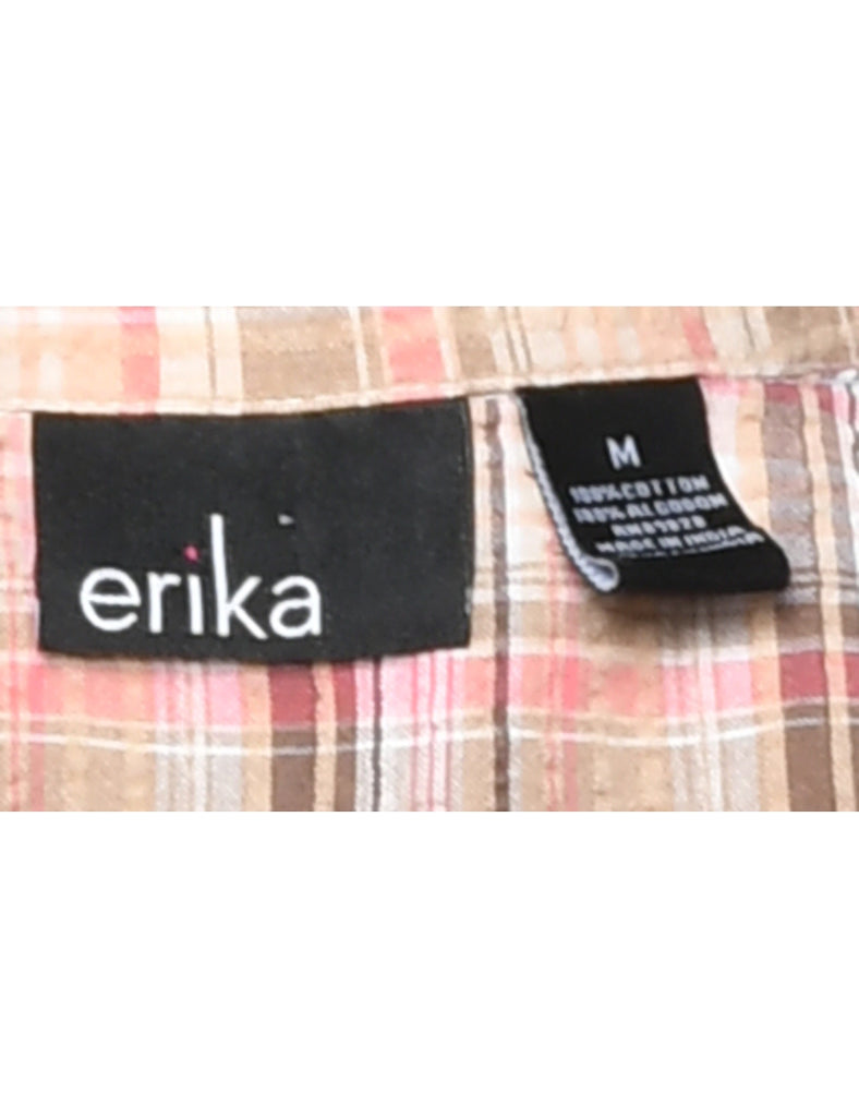 Checked Print Shirt - M