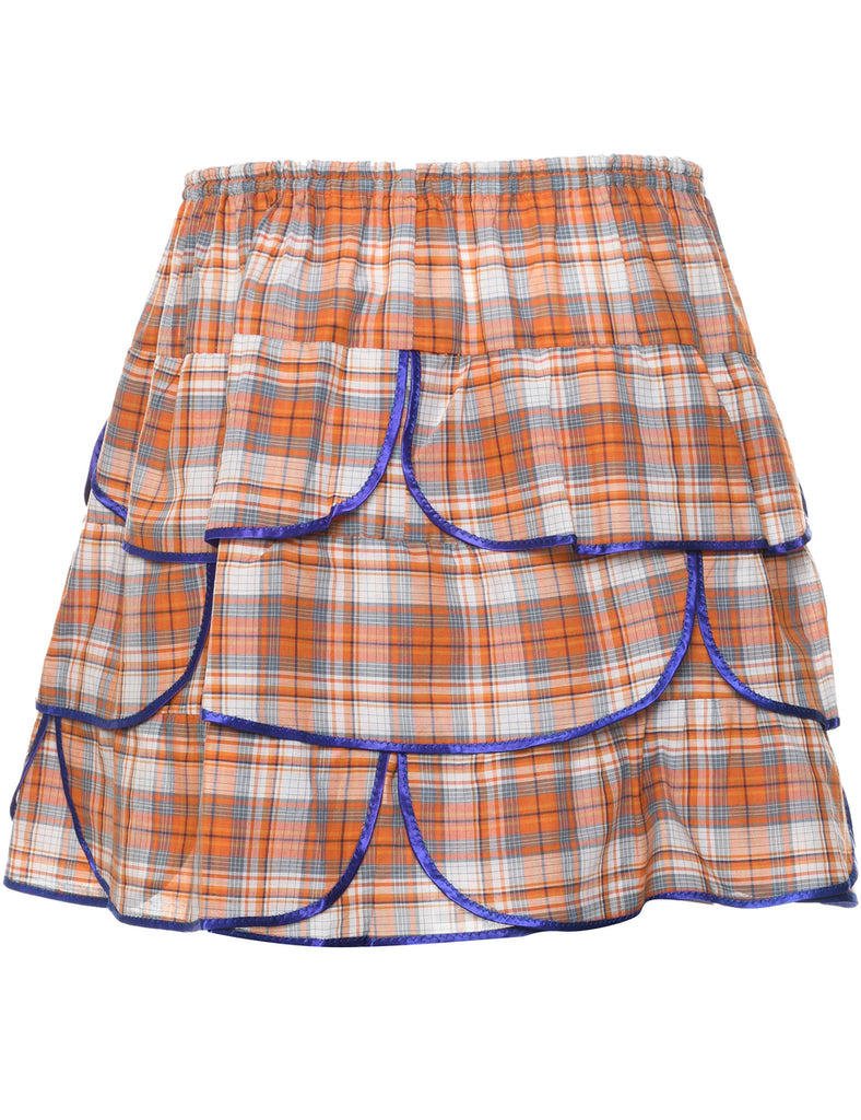 Checked Ra Ra Skirt - S