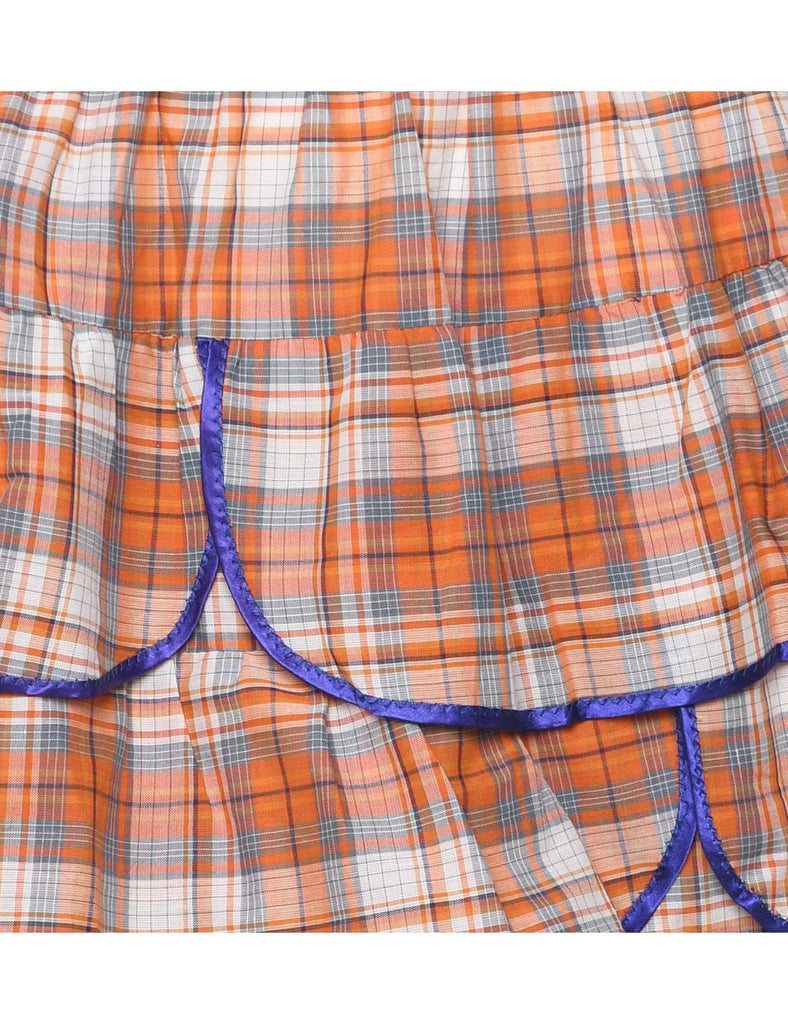 Checked Ra Ra Skirt - S